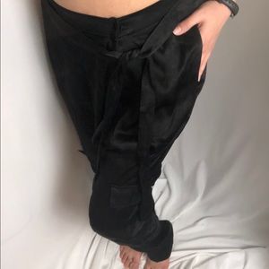 ZARA high rise silky utility pants